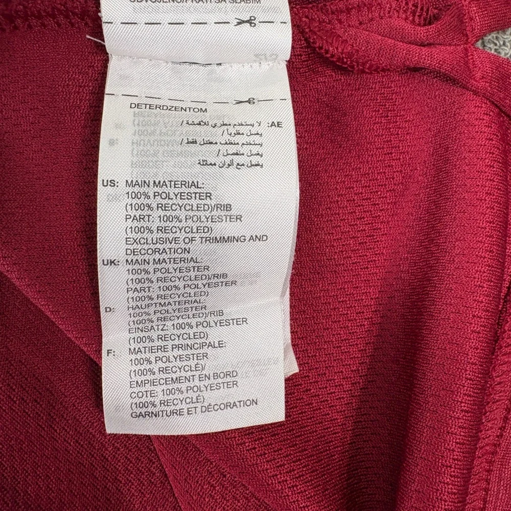 Adidas Polo Mens Size Large‎ Maroon Red Performance Polo Regular Fit Logo Golf
